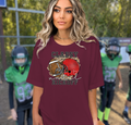 Classy Until Kickoff (helmet) – Vibrant Print T-Shirt for Mom on Kids Football Game Day, Multiple Colors, Customize