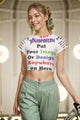 All-Over Print Women's Raglan Cropped T-Shirt - Sporty Chic