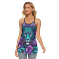 Jaguar Women's Criss-Cross Open Back Tank Top Shirt
