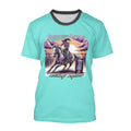 Barrel Horse Twisted M Style "Horses & Dreams" Turquois Shirt