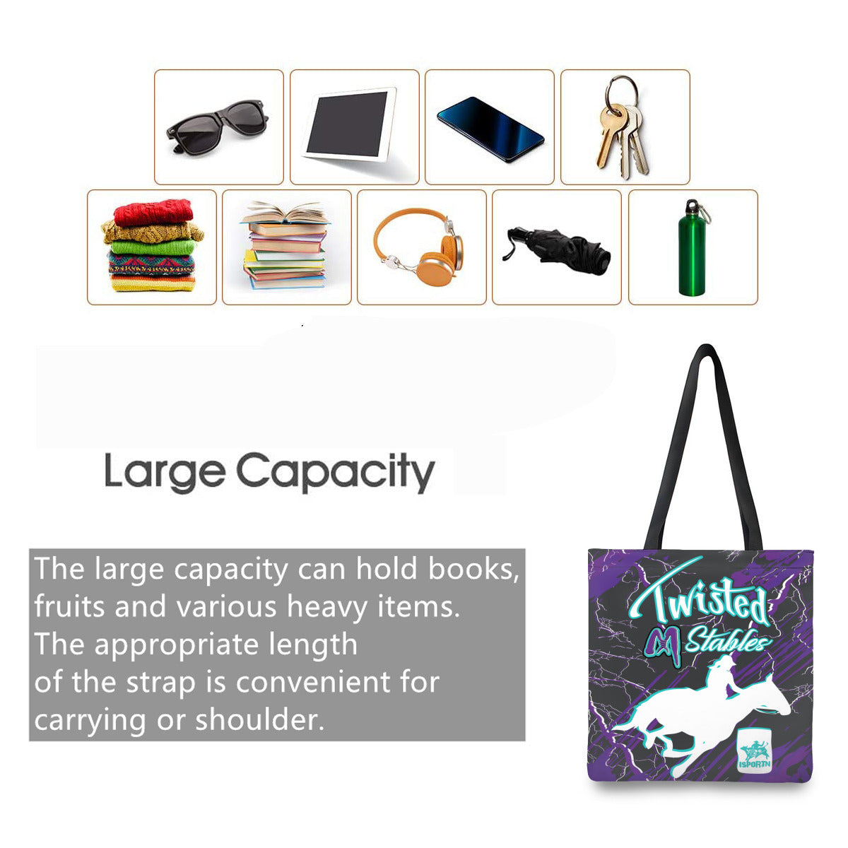 Twisted M Stunning Carry/ Shopping/ Travel Bag (double-sided design)